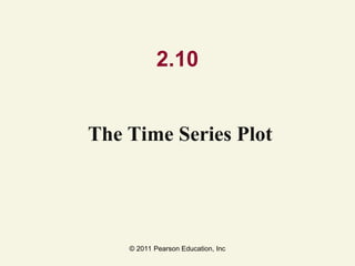 © 2011 Pearson Education, Inc
2.10
The Time Series Plot
 