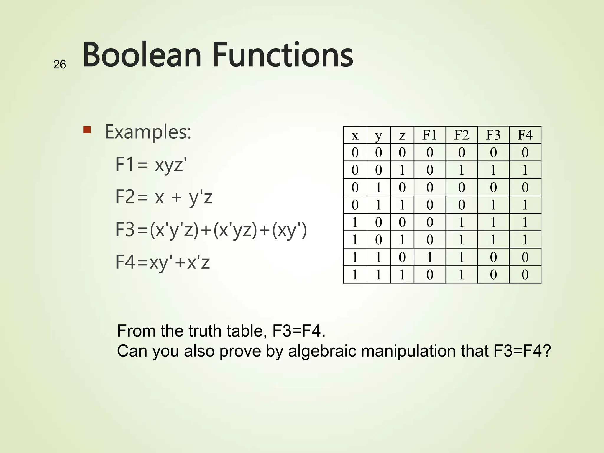 Boolean Algebra and Logic gates ( Chapter 2) | PPT