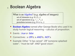 Boolean Algebra and Logic gates ( Chapter 2) | PPT