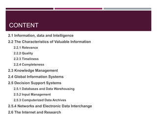 Information Systems and Knowledge Management | PPT
