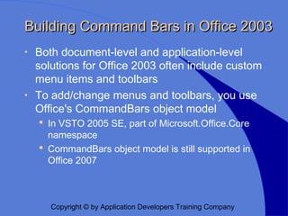 Working with the Microsoft Office Object Models | PPT