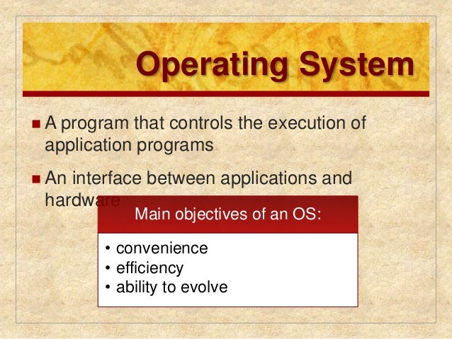 Operating System Overview
