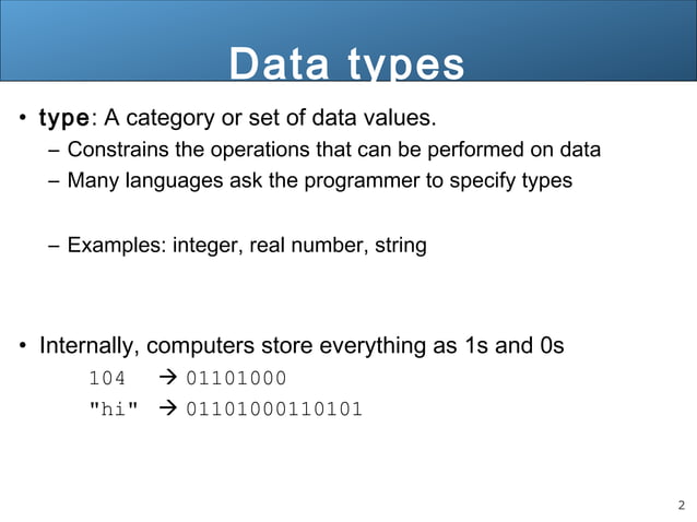Ch02 primitive-data-definite-loops | PPT | Programming Languages ...