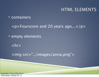 Ch. 2 HTML5, CIS 110 13F | PPT