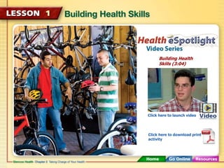 Building Health 
Skills (3:04) 
Click here to launch video 
Click here to download print 
activity 
 