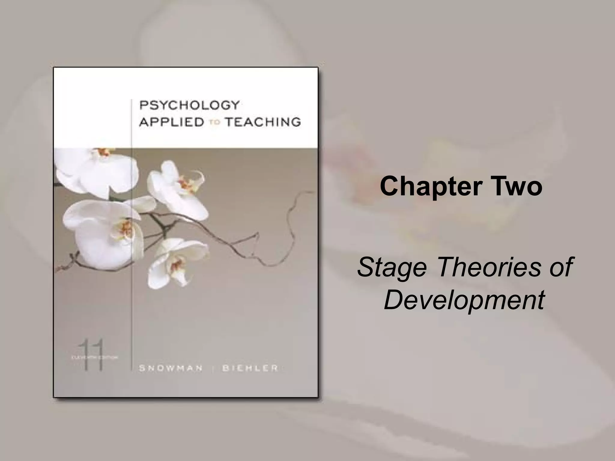 Chapter Two

Stage Theories of
  Development
 