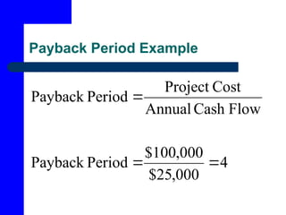 Pay Back Model Example Document Strategic Management and Project Selection: Models, Criteria, and Risk ...