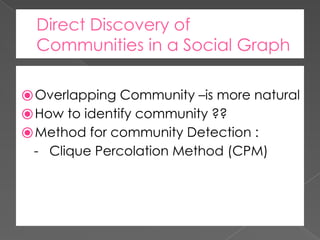 Social Network Structure and Community Detection Using Clique ...