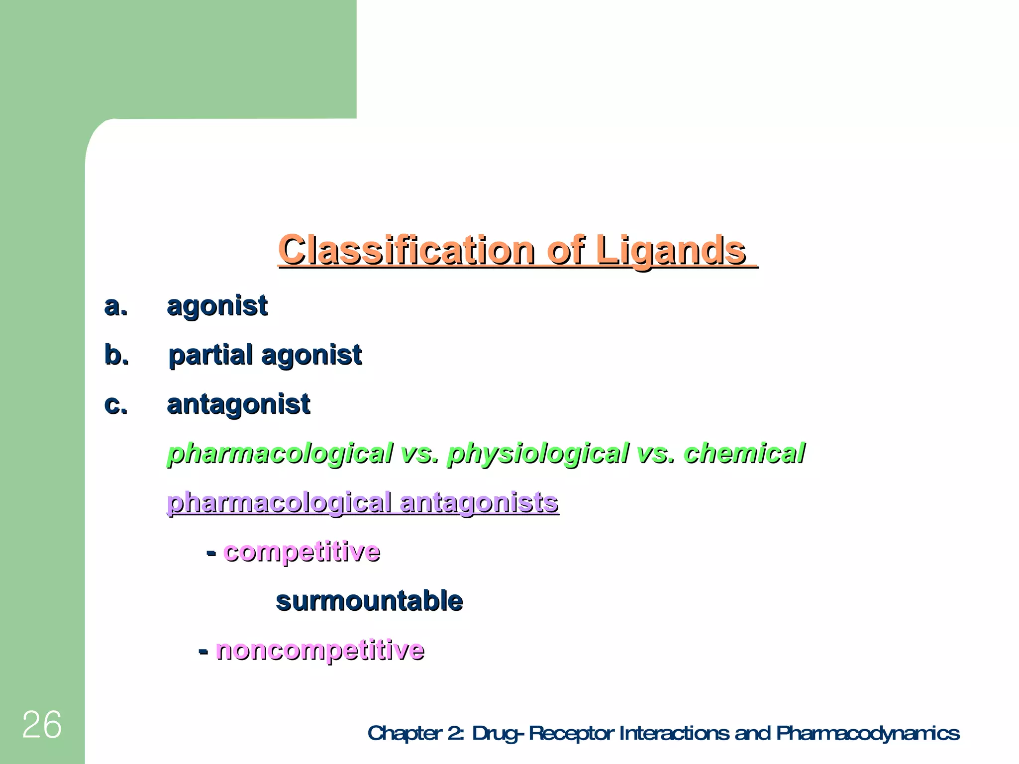 Ch02 Drug Receptor Interactions And Pharmacodynamics | PPT