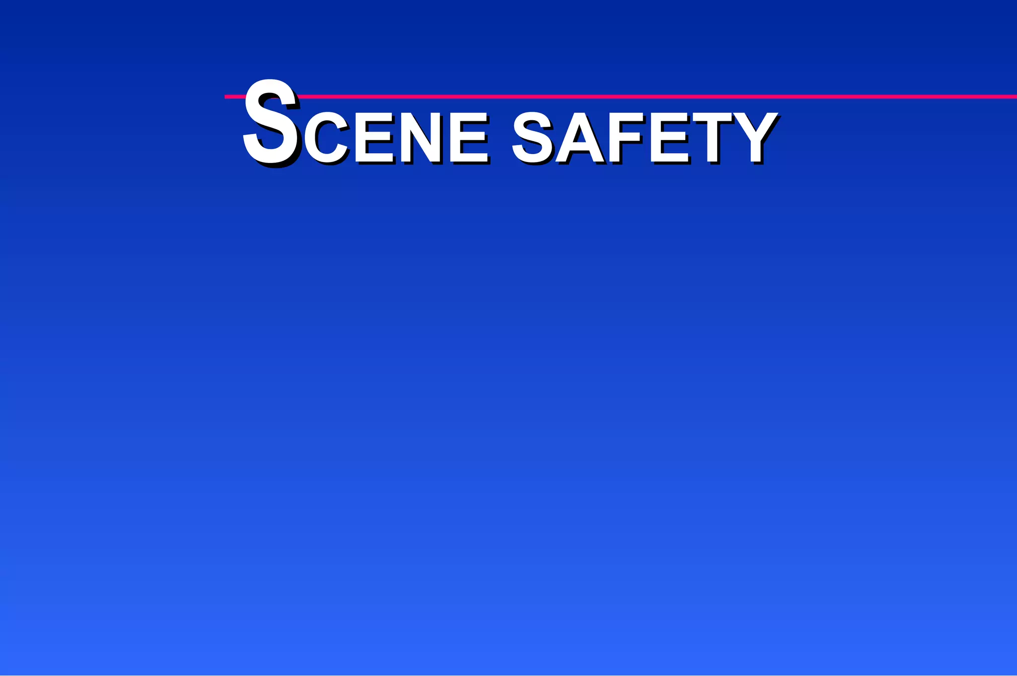 S CENE SAFETY 