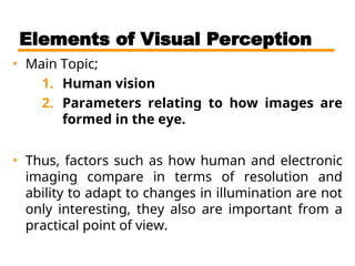 Visual Perception Radiology Chapter two 0221Digital Image Processing | PPT