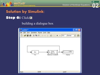 02Solution of Nonlinear Equations
Solution by Simulink:
Step 6: Click
building a dialogue box
15
 