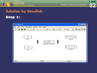02Solution of Nonlinear Equations
Solution by Simulink:
Step 1:
29
 