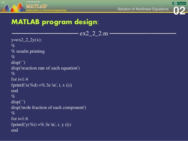 matlab for chemical engineering matlab for chemical engineering