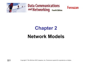 Chapter 2
Network Models
2.1 Copyright © The McGraw-Hill Companies, Inc. Permission required for reproduction or display.
 
