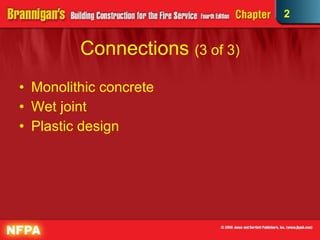 Connections  (3 of 3) Monolithic concrete  Wet joint  Plastic design  