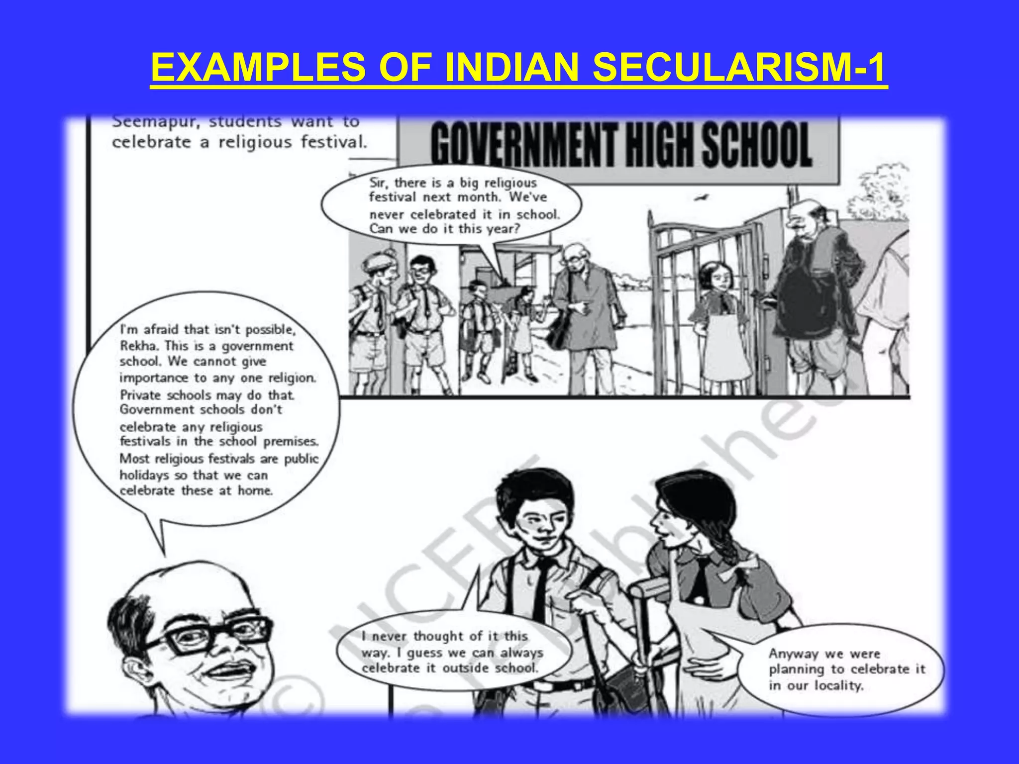 EXAMPLES OF INDIAN SECULARISM-1
 