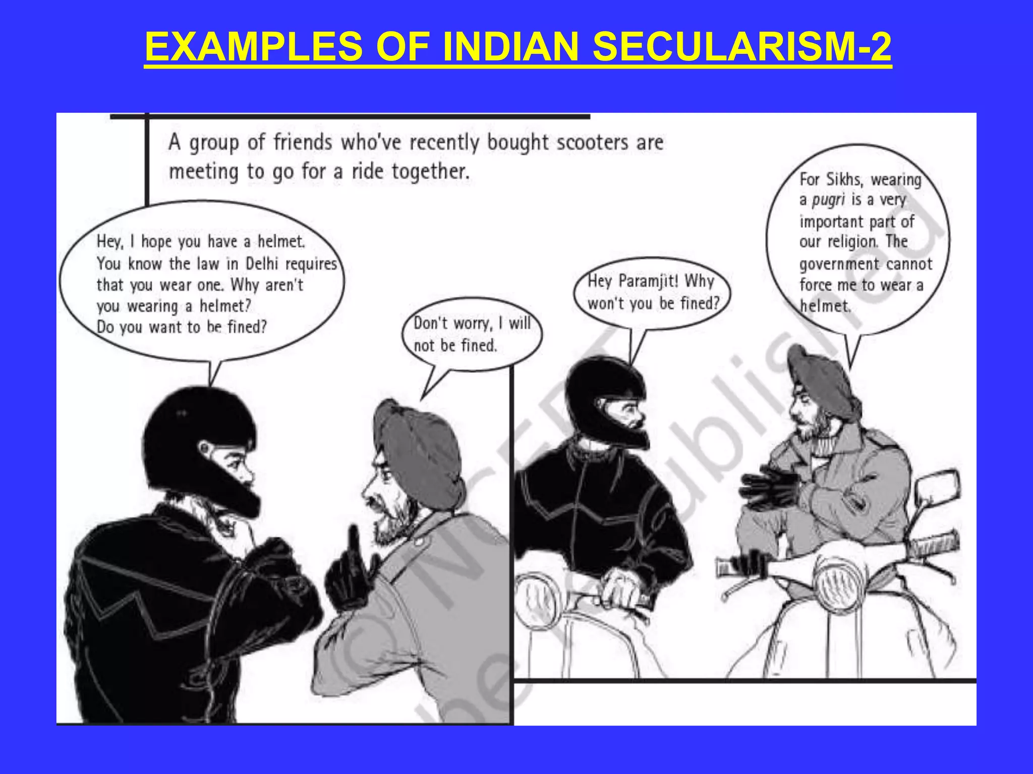 EXAMPLES OF INDIAN SECULARISM-2
 