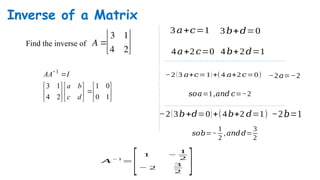 Linear Algebra Ch 2 Matrix Multiplication | PPTX