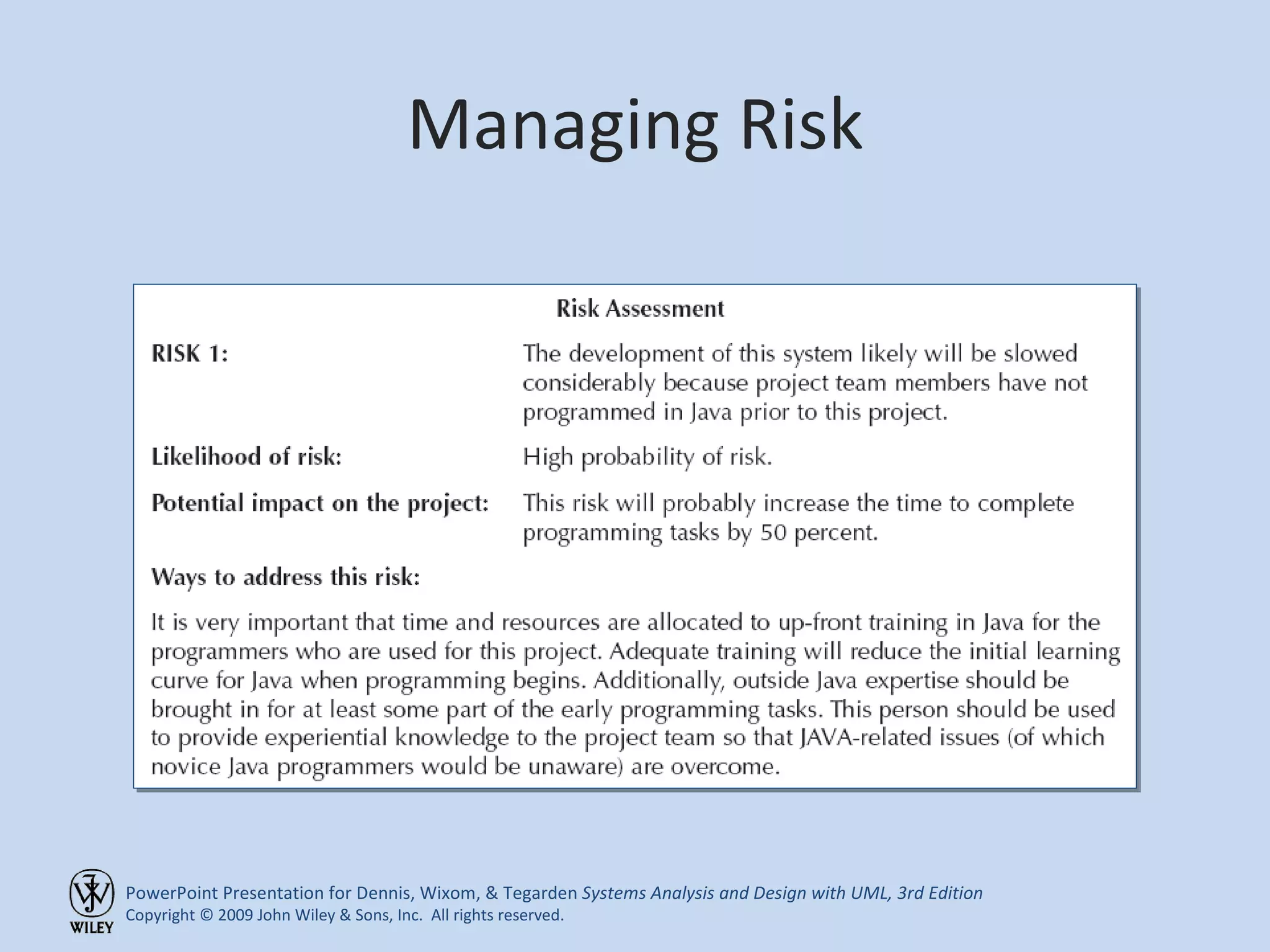 Managing Risk 