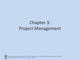 Chapter 3: Project Management 