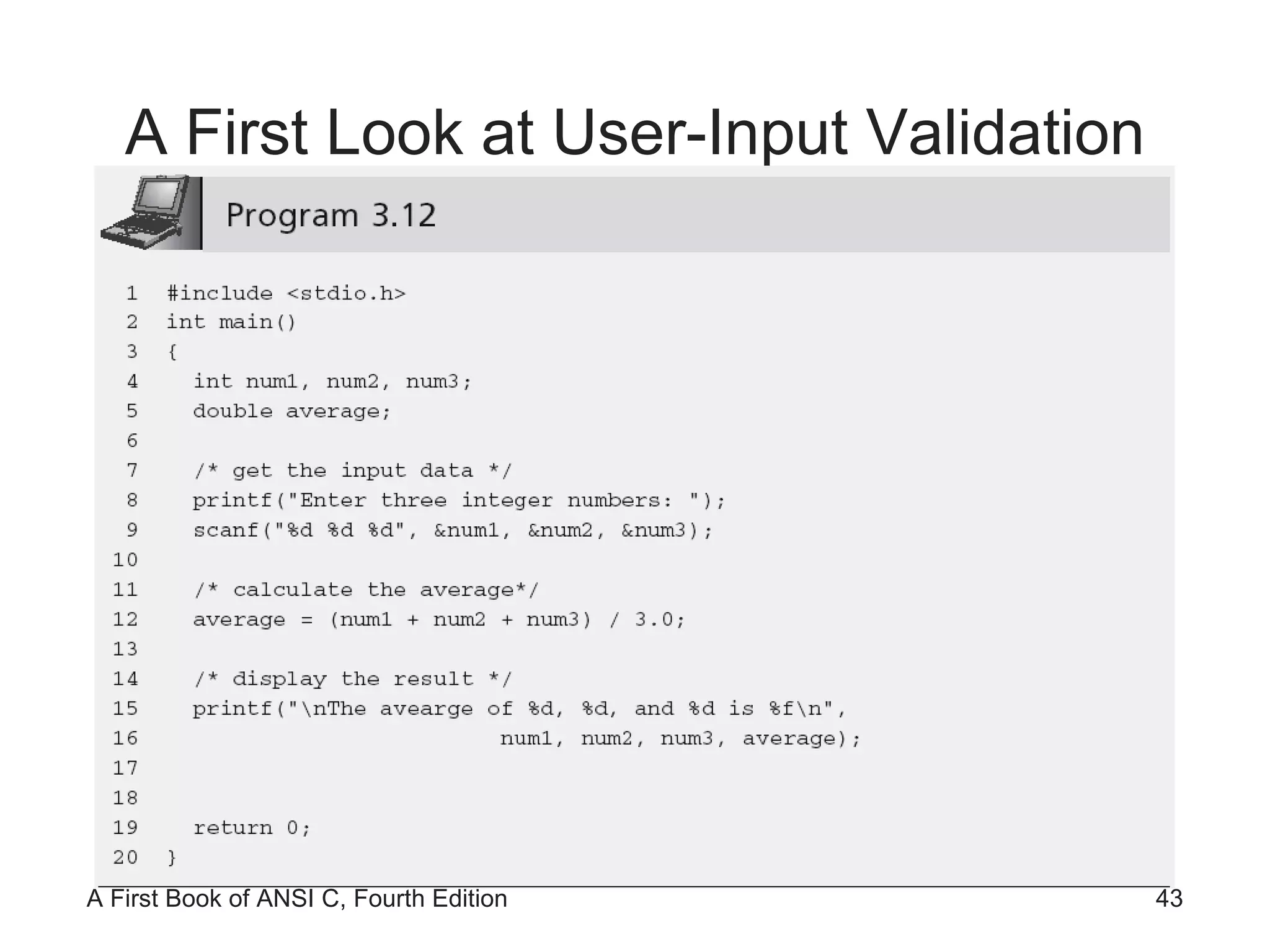 A First Look at User-Input Validation 