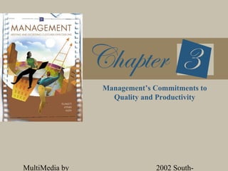 Management’s Commitments to
                  Quality and Productivity




MultiMedia by                2002 South-
 