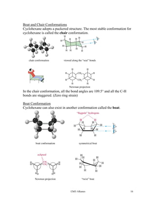 Structure Conformations Ch03.alkanes | PDF