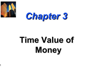 1

Chapter 3
Time Value of
Money

 