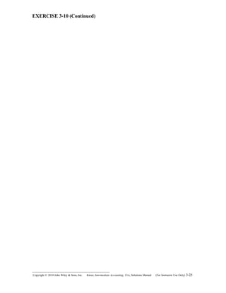 EXERCISE 3-10 (Continued)
Copyright © 2010 John Wiley & Sons, Inc. Kieso,    Intermediate Accounting, 13/e, Solutions Manual (For Instructor Use Only)    3-25
 