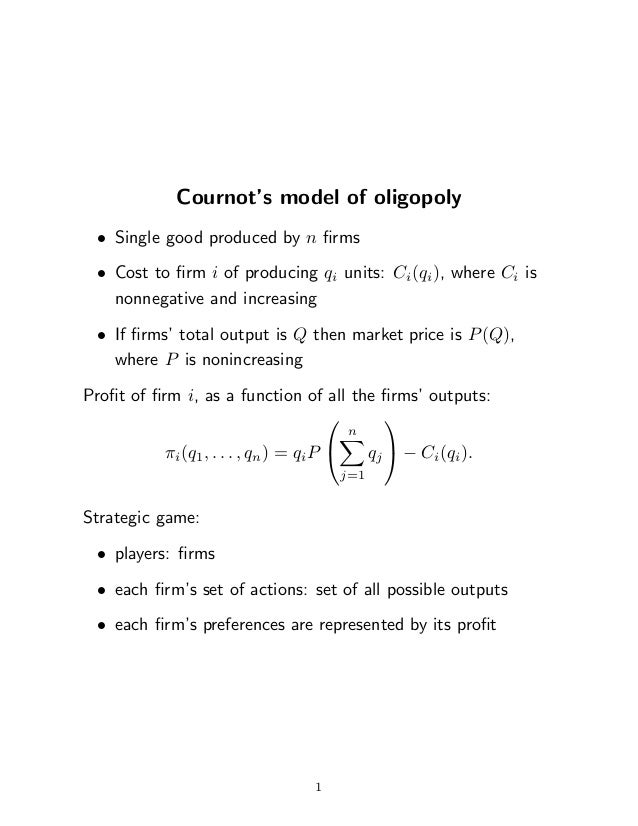 Featured image of post How to Make Cournot Model Of Oligopoly Notes