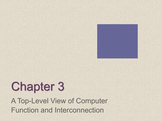Chapter 3
A Top-Level View of Computer
Function and Interconnection
1
 