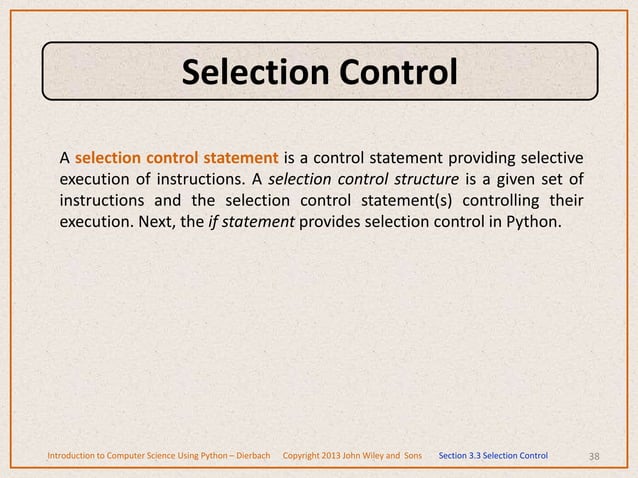 Control structures in Python programming | PPT