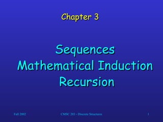 Sequences, mathematical induction and recursion | PPT | Programming ...