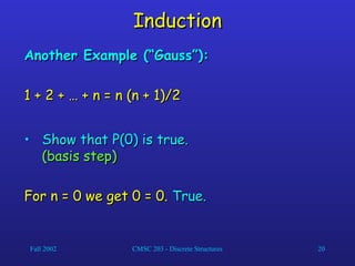 Sequences, mathematical induction and recursion | PPT