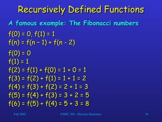 Sequences, mathematical induction and recursion | PPT