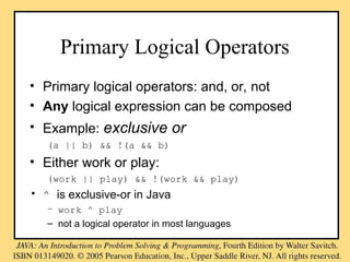 Control Logic Operators Flow of control, statements, and examples | PPT