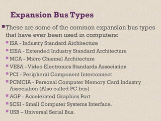 Comprehensive Overview of Computer Bus Interconnections and Point-to ...