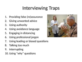 Interview Traps kham thuc the Health Histoy chuong 3 ktt | PPTX