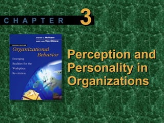 Perception and Personality in Organizations C  H  A  P  T  E  R 3 