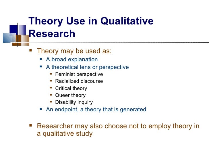 qualitative research theories