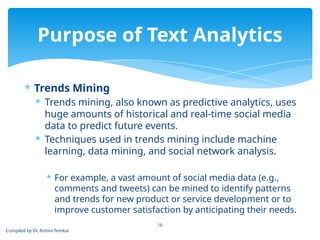 Comprehensive Guide to Social Media Text Analytics and Mining ...