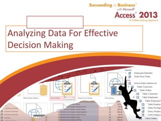 Succeeding in Business with Microsoft Access 2013
Analyzing Data For Effective
Decision Making
 