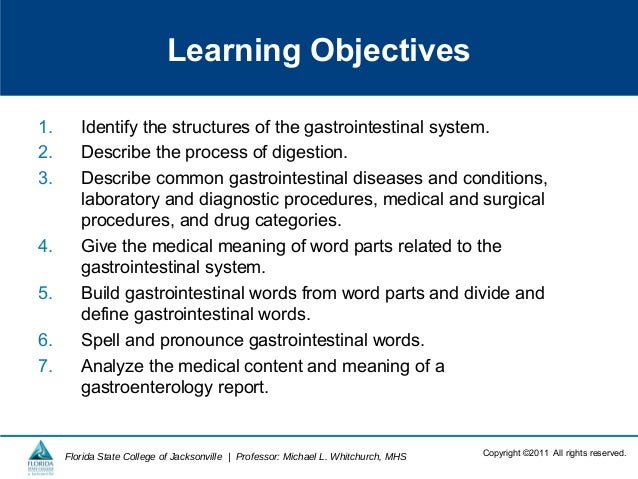 Digestive System Terminology