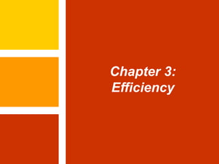 Chapter 3: Efficiency 