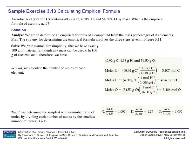 AP Chemistry Chapter 3 Sample Exercises