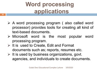 Report Writer Word Processor Program Ch # 03 software | PPT