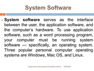 Systeemsoftware Ch # 03 software | PPT