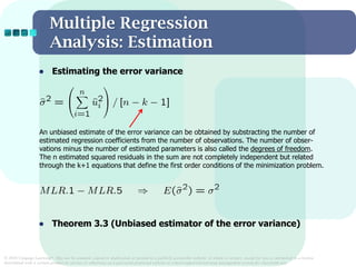 Chapter 3 Econometrics multiple regression | PDF