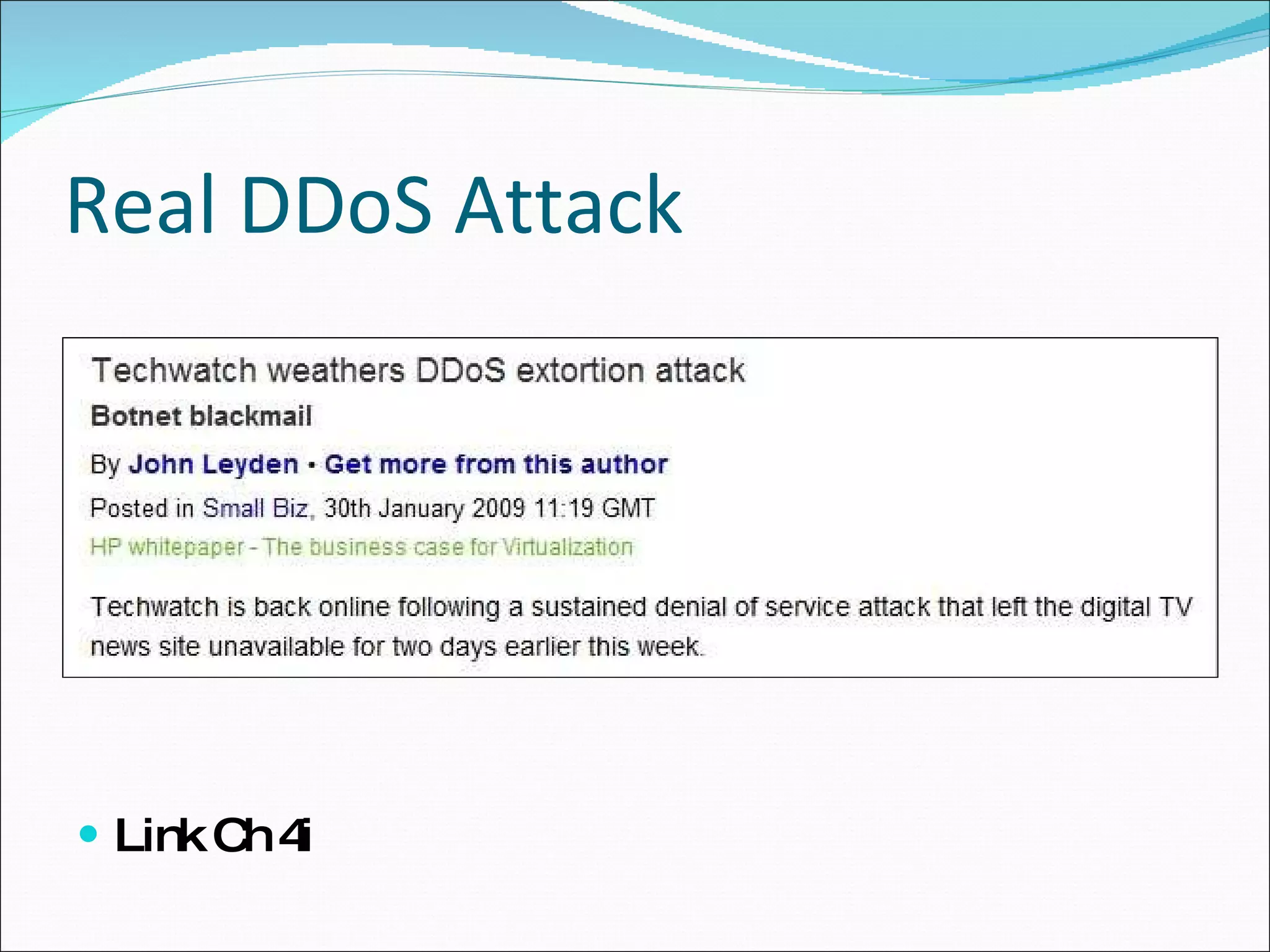 Real DDoS Attack Link Ch 4i 